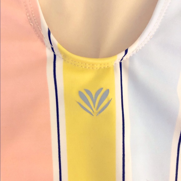 Forever 21 High Waisted Pastel One Piece Bathing Suit Size M - Picture 3 of 5